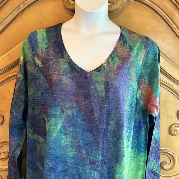 NWOT Soft Surroundings Color Block tee - Picture 2 of 9